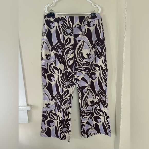 NWT Rixo Chocolate Abstract Shell Mumbai Pants sz L, UK 14, US 10 resort - Picture 1 of 11